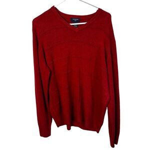 Dockers Men’s rusty red v neck sweater size large